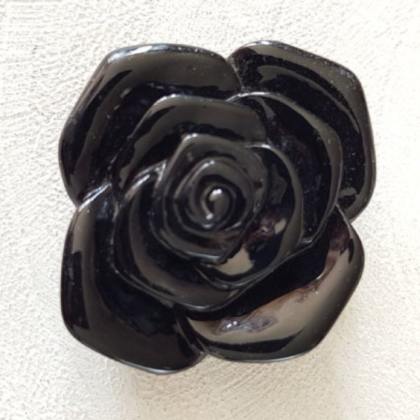 Synthetic Flower 37 mm N&deg;06-05 Black