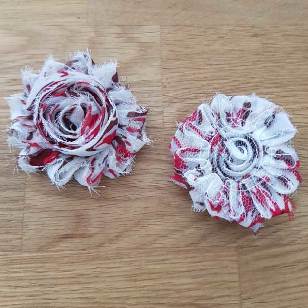 Frayed Fabric Flower No. 51