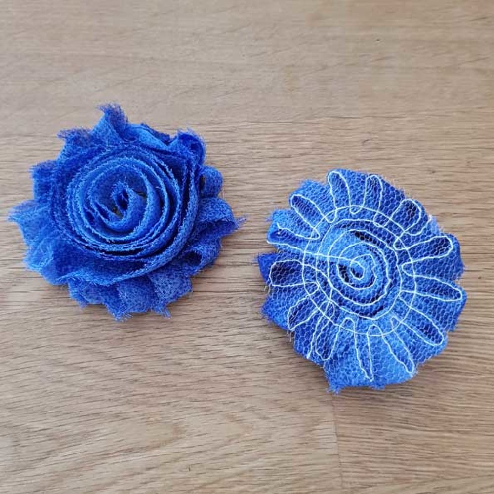 Frayed Fabric Flower No. 60