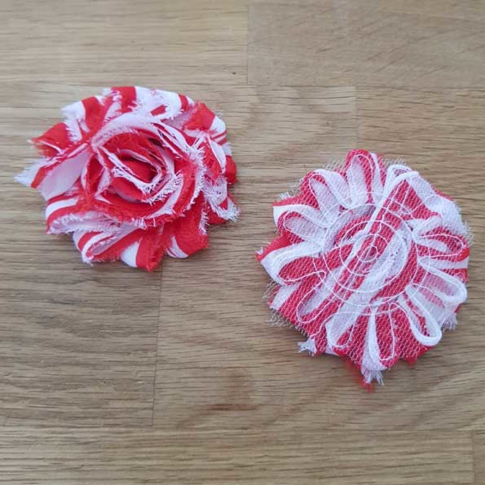 Frayed Fabric Flower Fancy No. 62