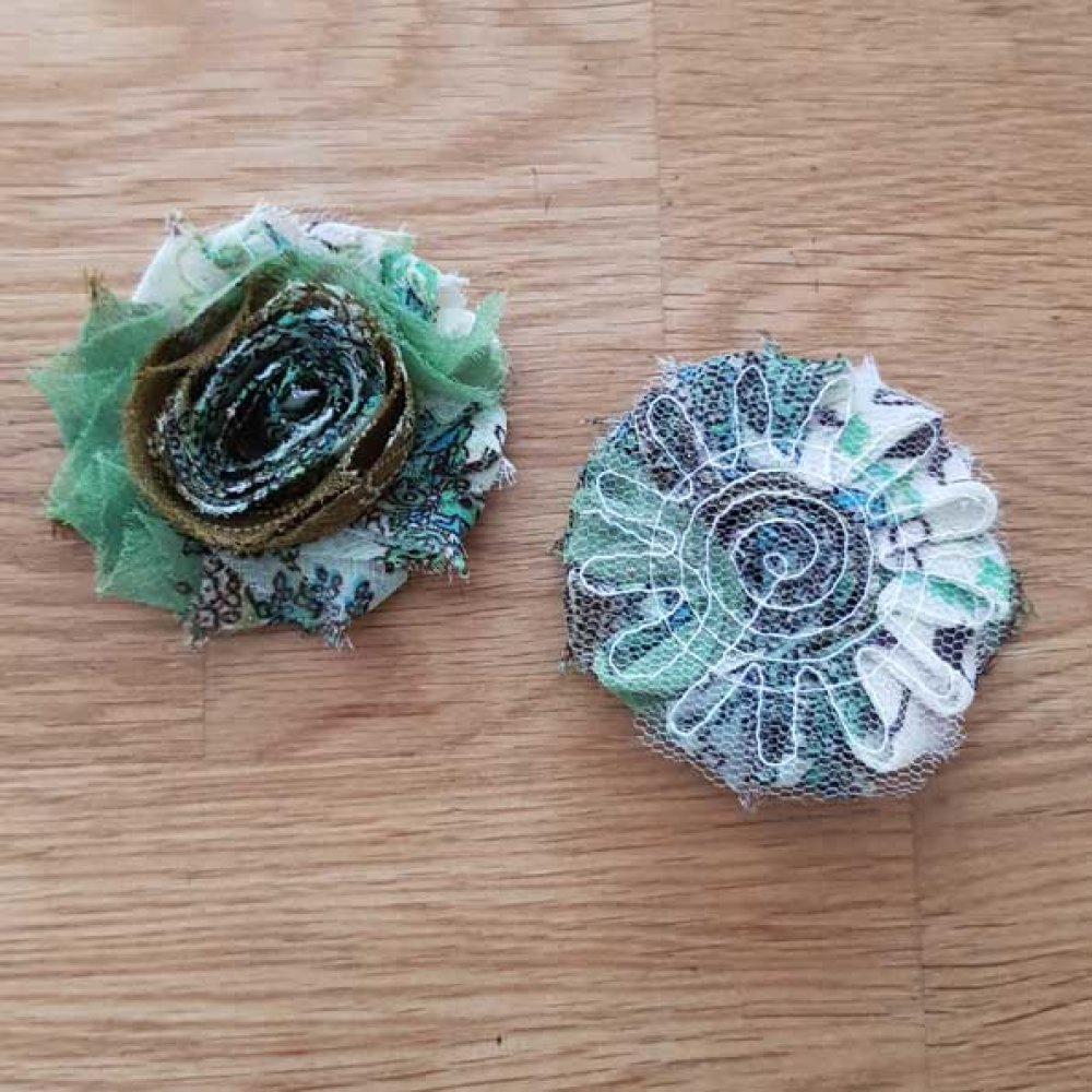 Frayed Fabric Flower No. 21