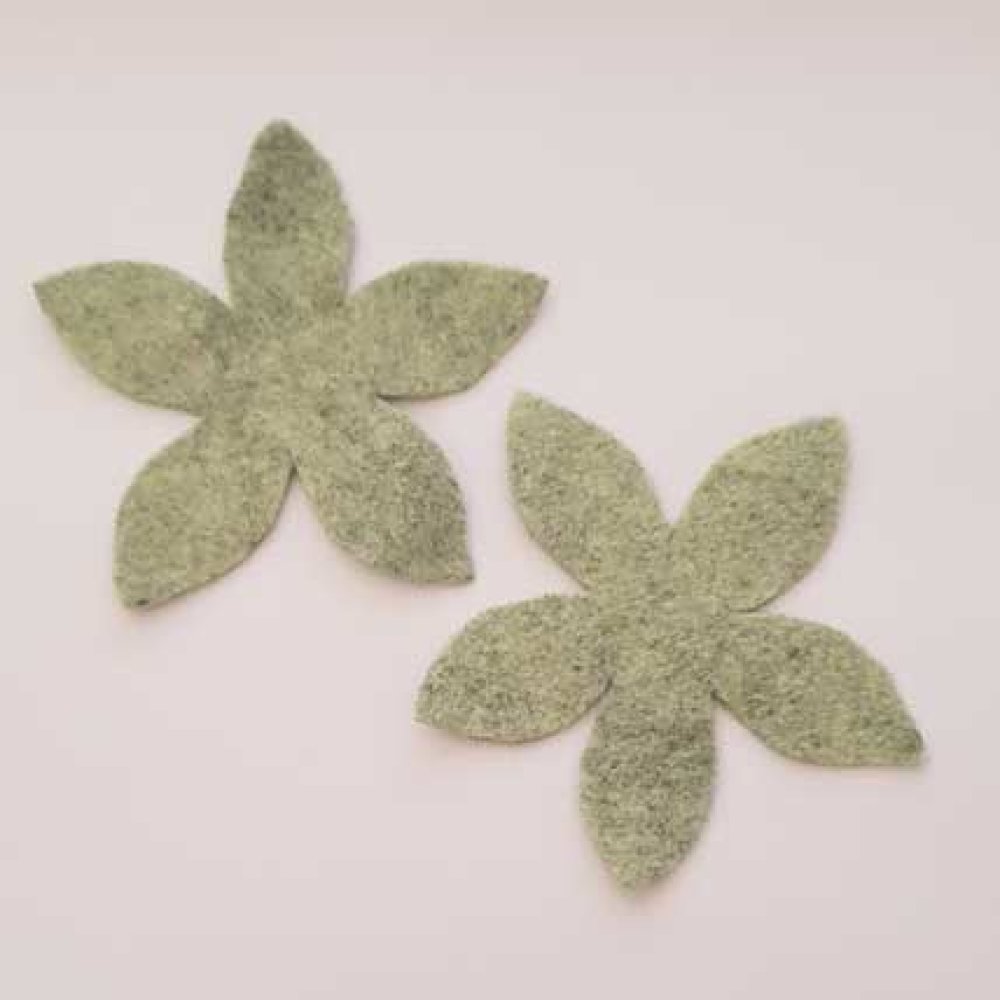 Jolie petite fleur en Feutrine 80 mm N°06-02 x 2 pièces