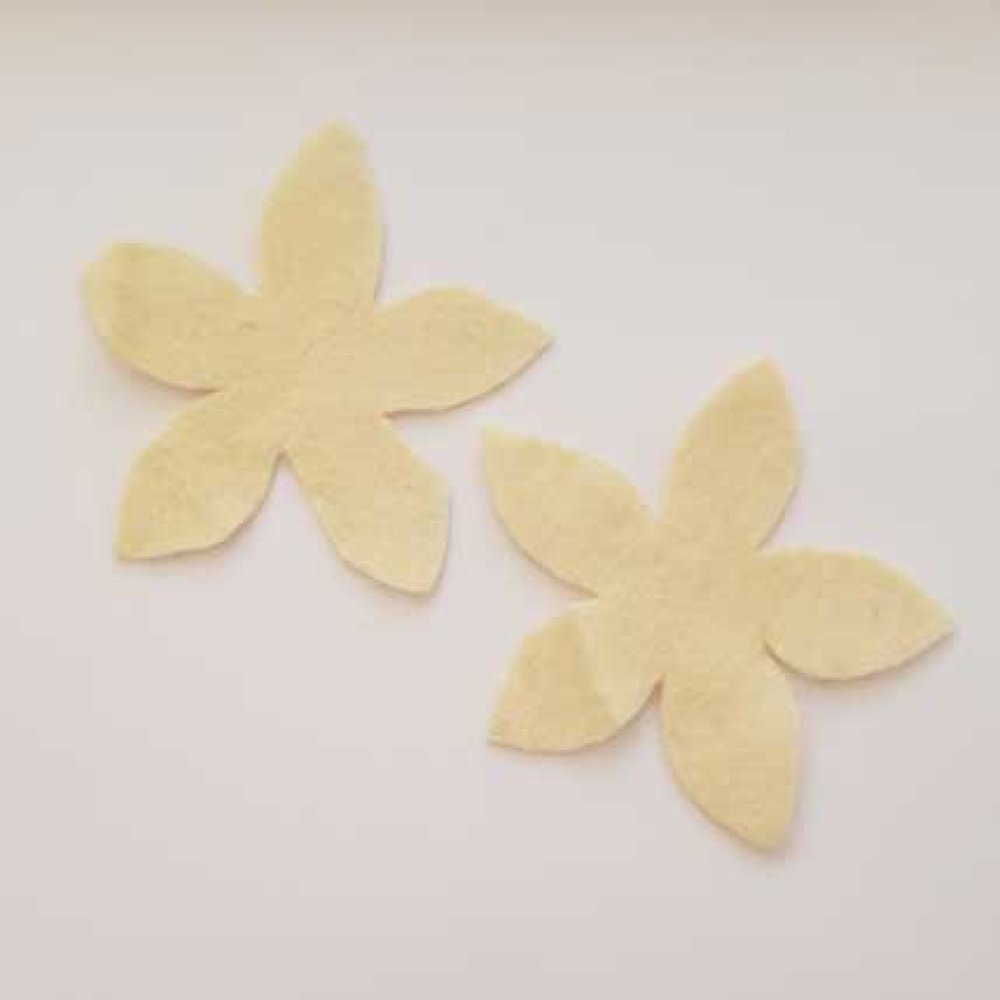 Jolie petite fleur en Feutrine 80 mm N°07-02 x 2 pièces