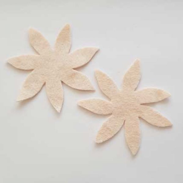 Jolie petite fleur en Feutrine 80 mm N&deg;19-01 x 2 pi&egrave;ces