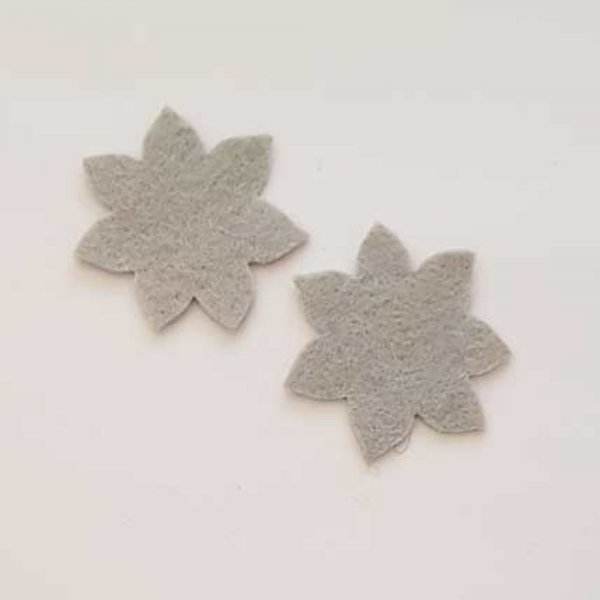 Jolie petite fleur en Feutrine 36 mm N&deg;09-07 x 2 pi&egrave;ces