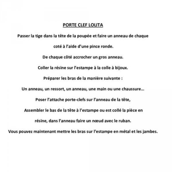 Kit Poup&eacute;e Porte Cl&eacute; Lolita N&deg;02