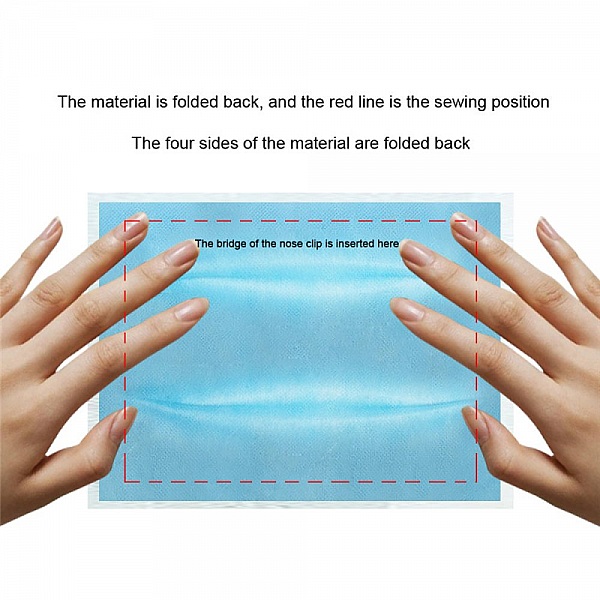 Mask Making Kit with Filter Nose Bridge Band and Ear Band