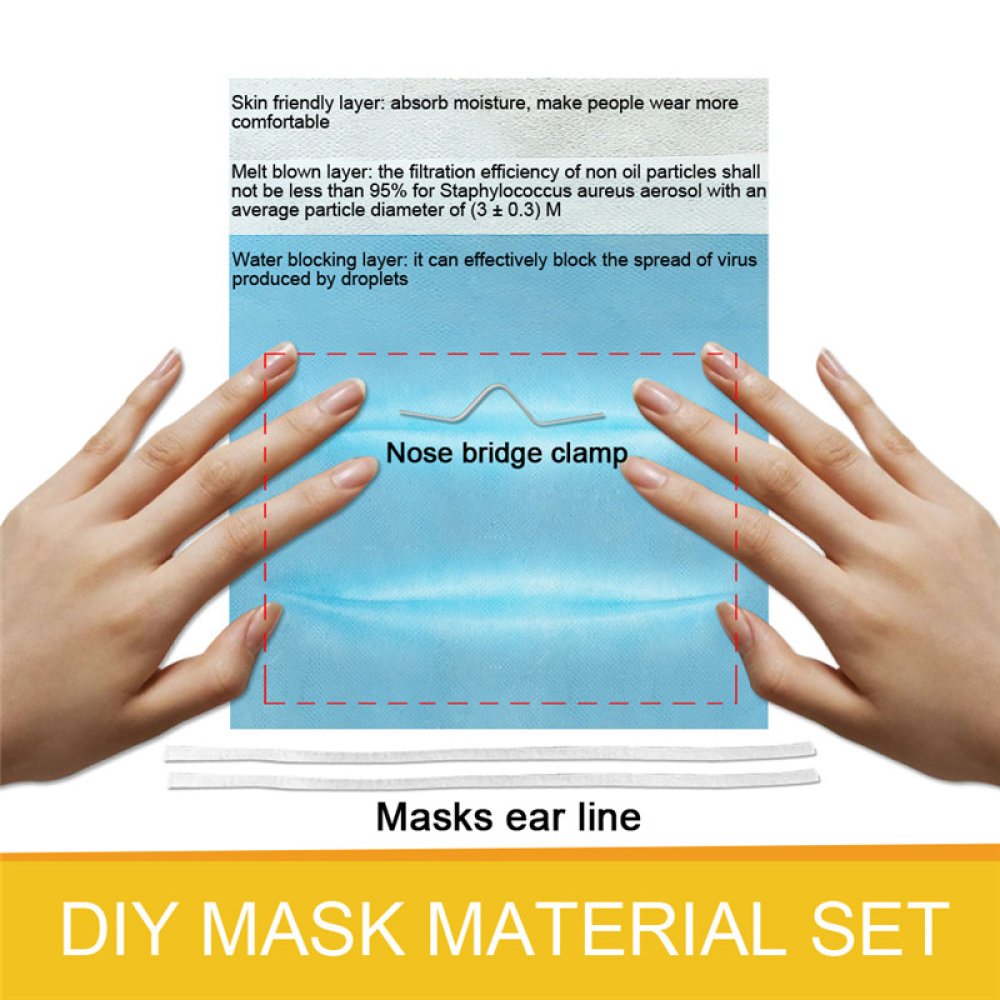 Mask Making Kit with Filter Nose Bridge Band and Ear Band