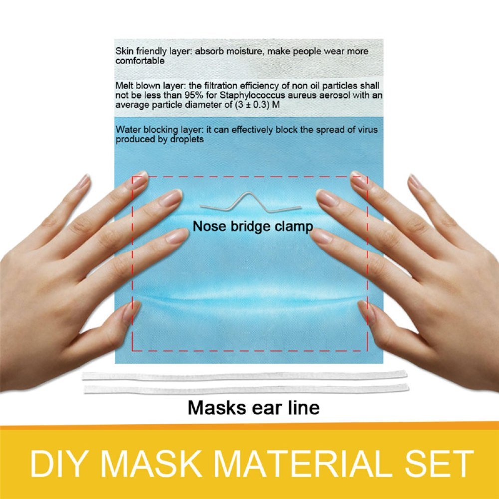 Mask Making Kit with Filter Nose Bridge Band and Ear Band