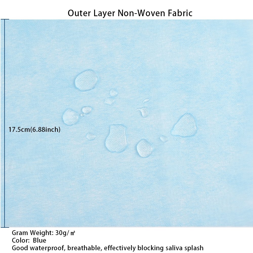 Non-woven fabric kit 3 layers intermediate filtering fabric blown by fusion.