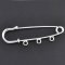 Set of 20 Silver Nurse Pin Holders 3 rings 70x20mm N°003 