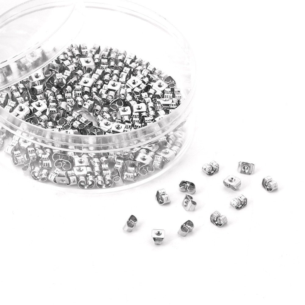 Batch of 200 tips N°04 (that is to say 100 pairs) pushers for earrings.