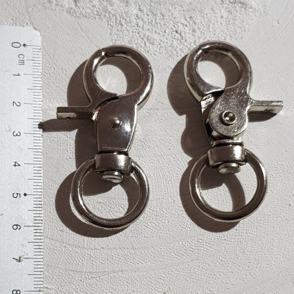 Set of 2 carabiner clasps for key rings N°04