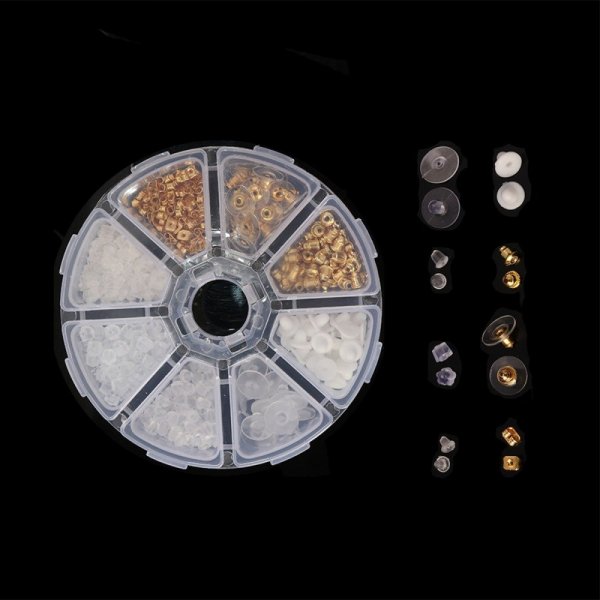 Lot of 400 mixed N&deg;02 tips (200 pairs) for earrings.