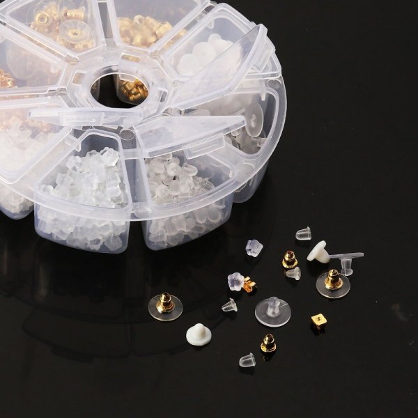 Lot of 400 mixed N&deg;02 tips (200 pairs) for earrings.