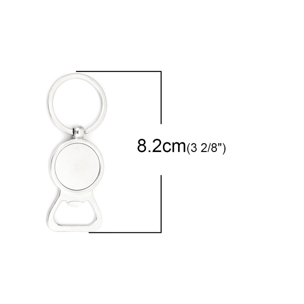 Set of 5 silver key rings 25 mm N°01