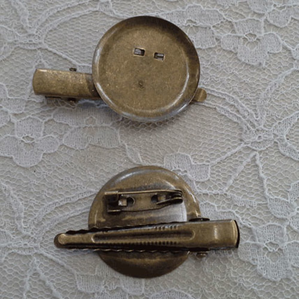 Set of 5 tray pin holders - Bronze color 48 mm x 8 mm.