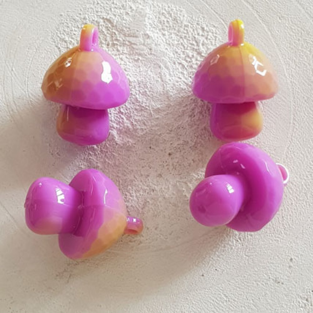 Pendant Mushroom bi-color N°04