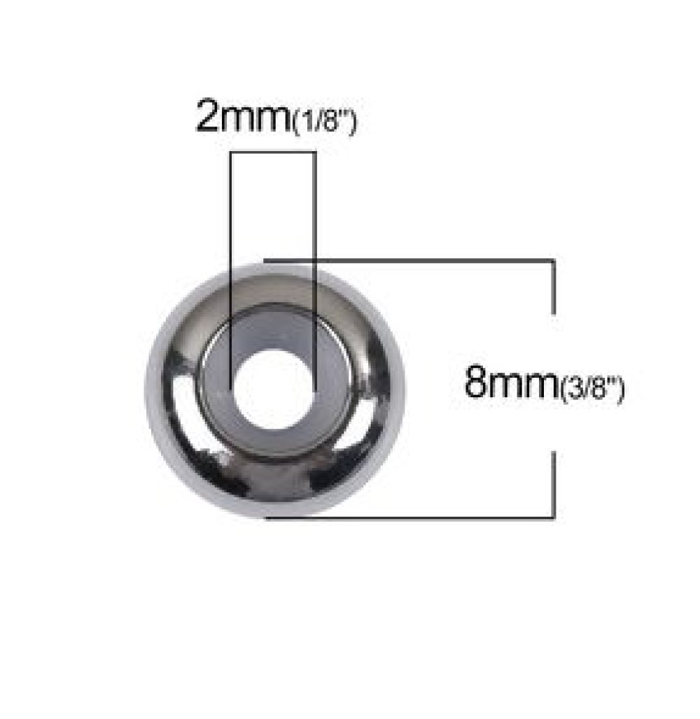 8 mm Stainless Steel Bead (With Adjustable Silicone Core).