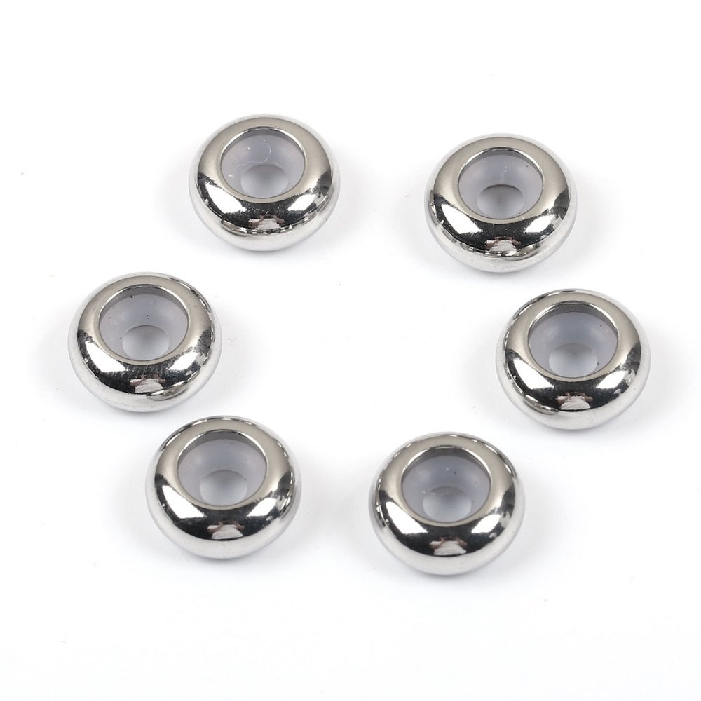 8 mm Stainless Steel Bead (With Adjustable Silicone Core).