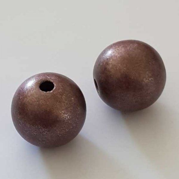 Perle Acrylique Ronde 30 mm Rose Violet 04 x 1 Pi&egrave;ce