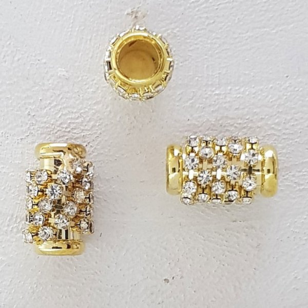 Gold Pearl and Strass N&deg;01 x 5 pieces