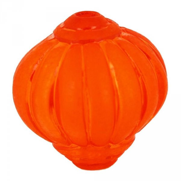 Pearl Lucite Lampion Shape Striated Orange