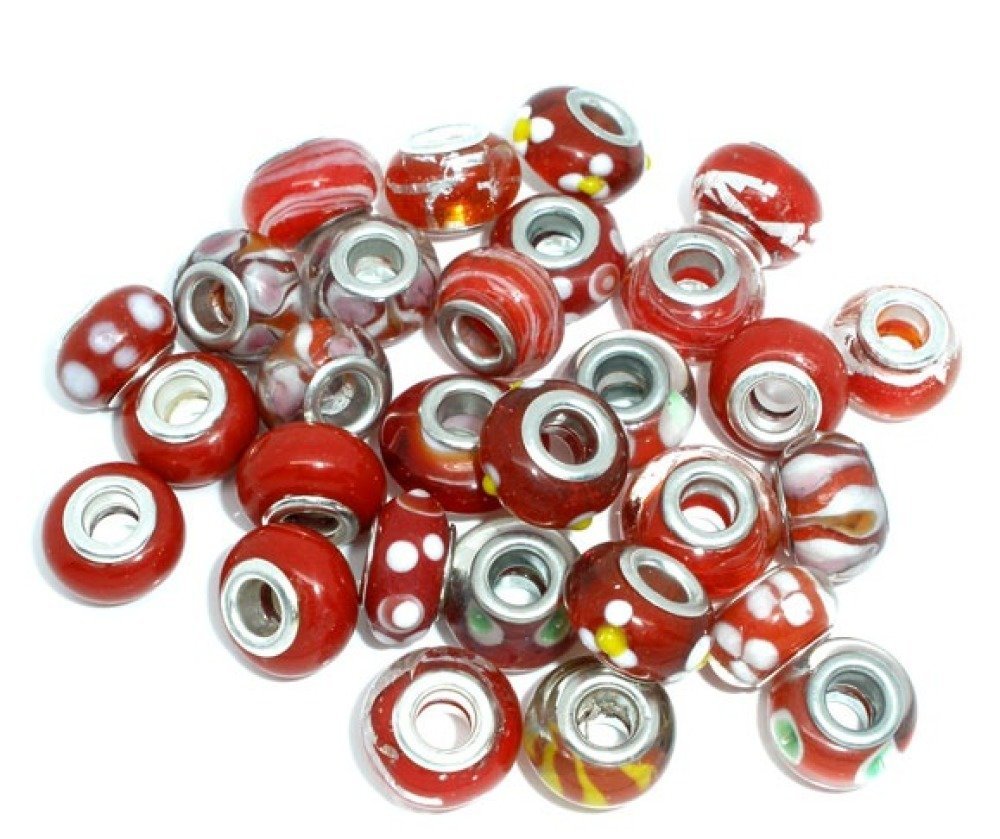 Pearl N°0000 Lot of 100 Red mix