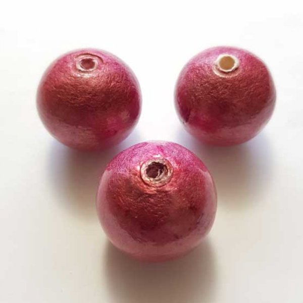 Round Bead Papier Mach&eacute; GT 30mm Pink 02