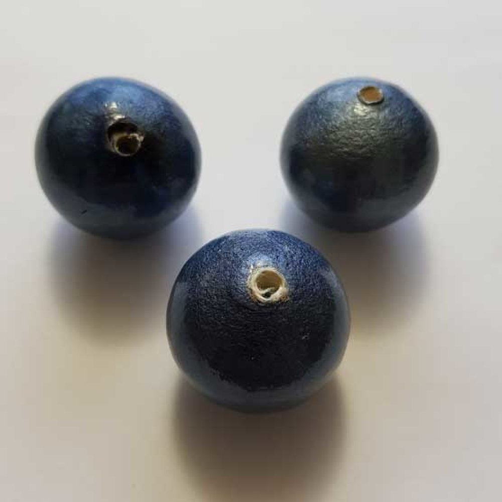 Round Bead Papier Maché GT 30mm Dark Blue