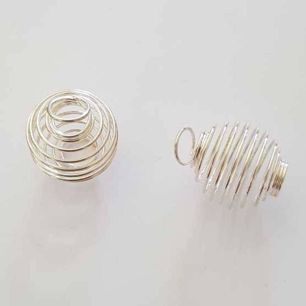 Pearl Spiral Spring Cage 23 mm Silver N°03