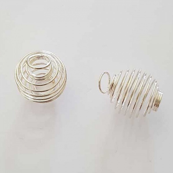 Pearl Spiral Spring Cage 23 mm Silver N&deg;03