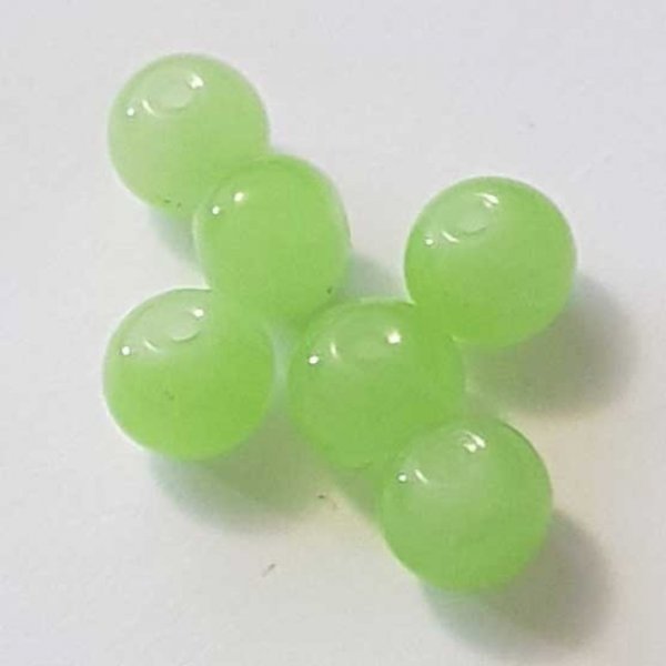 Perle Verre Ronde 08 mm Vert 01 x 1 Pi&egrave;ce