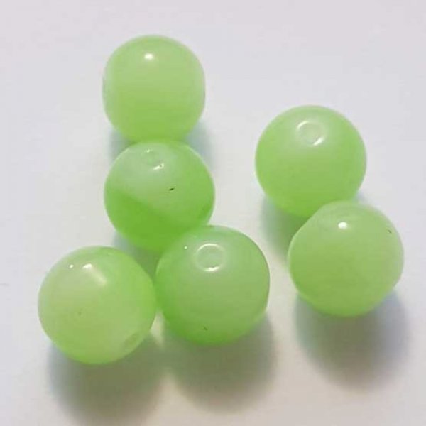 Perle Verre Ronde 12 mm Vert 01 x 1 Pi&egrave;ce