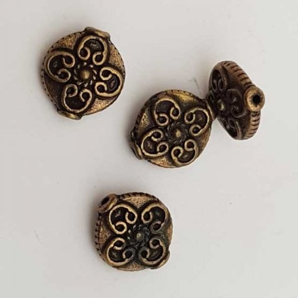 Perle divers en m&eacute;tal argent&eacute; 014 Bronze