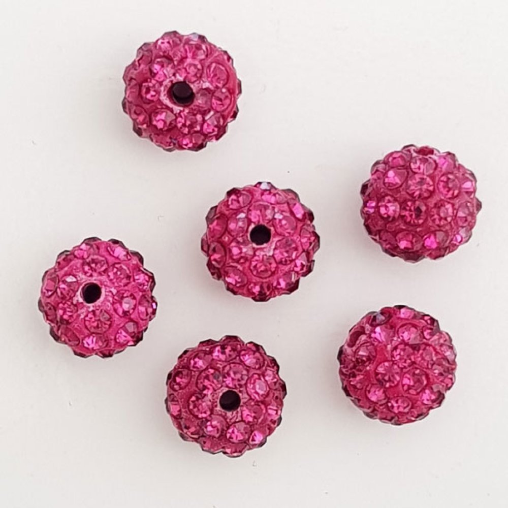 Resin bead strass 10 mm shamballa style N°08