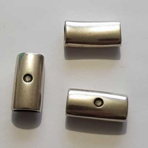 Perle passant tube Argent N&deg;26 Zamac