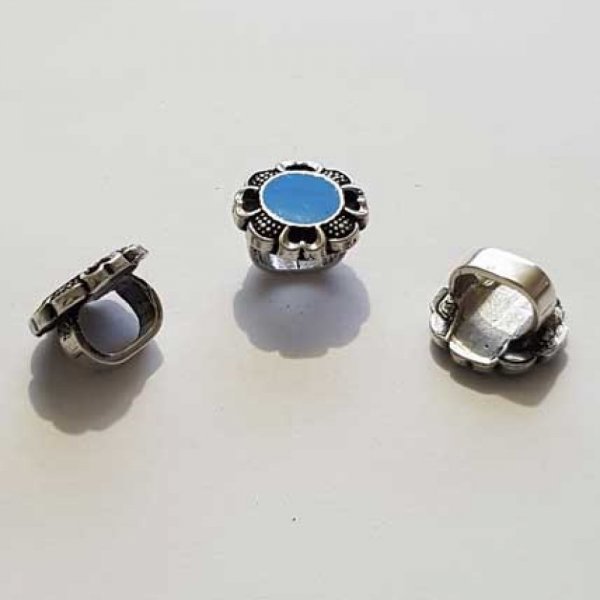 Perle passant tube Argent N&deg;28 en Zamac