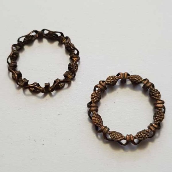 Perle rondelle plate anneau intercalaire m&eacute;tal argent&eacute; 052 Cuivre