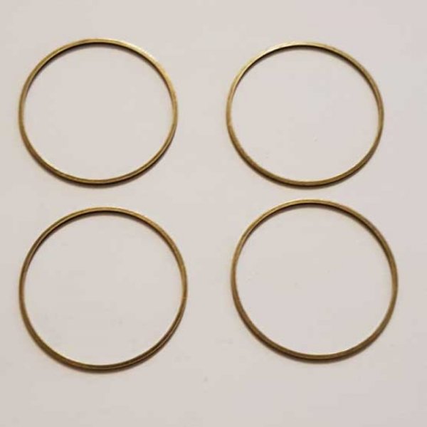 Perle rondelle plate anneau intercalaire m&eacute;tal argent&eacute; 058 Bronze