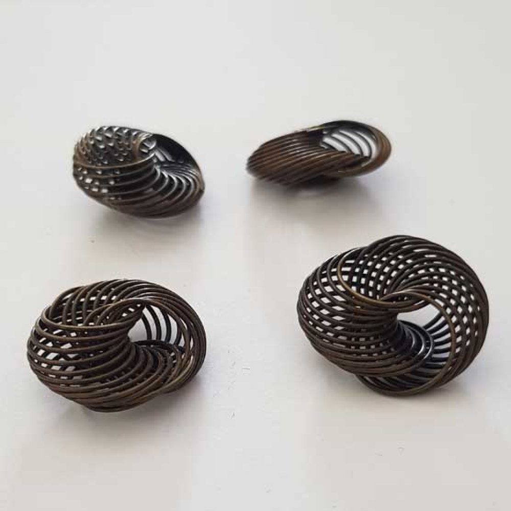 Pearl spiral flower 21 mm Bronze N°02