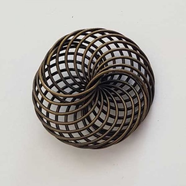 Flower spiral bead 30 mm N&deg;04