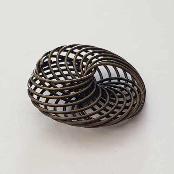 Flower spiral bead 30 mm N&deg;04