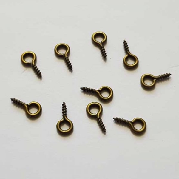 Piton &agrave; vis 10 x 5 mm Bronze x 10 pi&egrave;ces