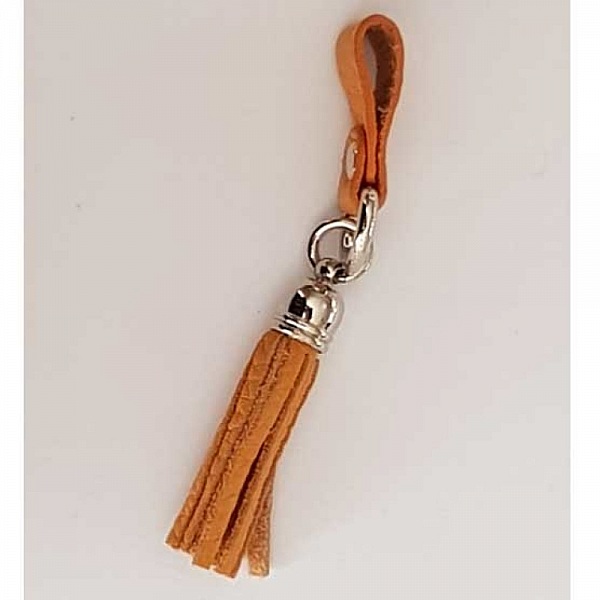 Pompon cuir uni 45 mm N&deg;01 Moutarde