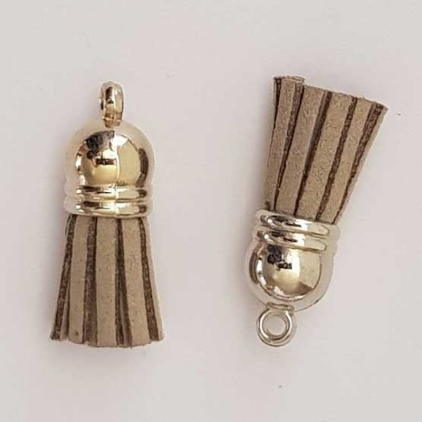 Pompon su&eacute;dine uni 25 mm N&deg;09 Gris