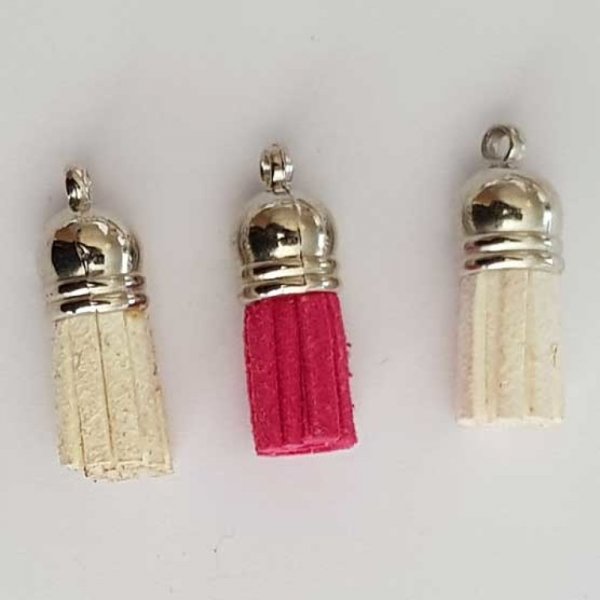 Pompon su&eacute;dine uni 25 mm N&deg;11 lot 3 pi&egrave;ces