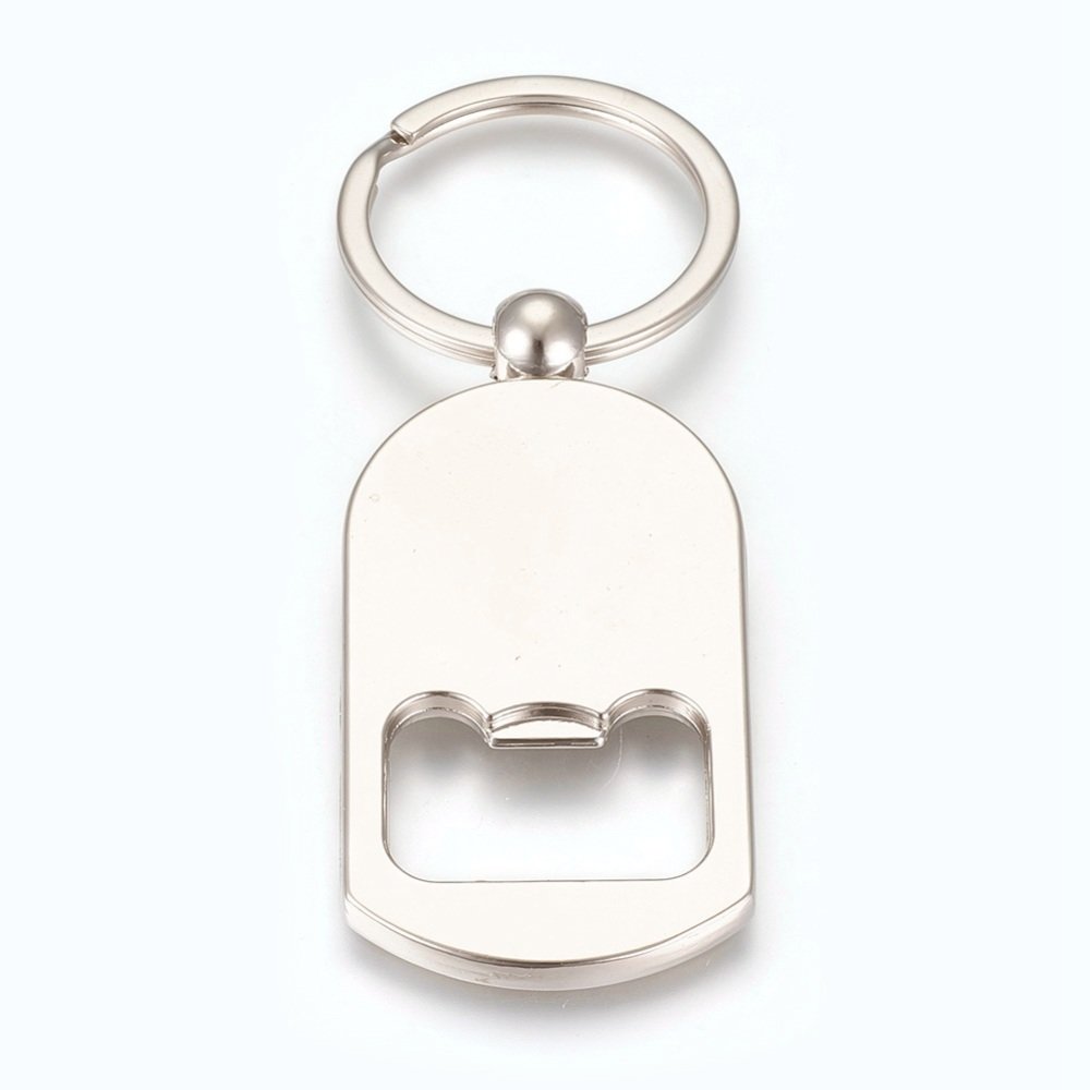 Keychain bottle opener 25 mm silver N°03