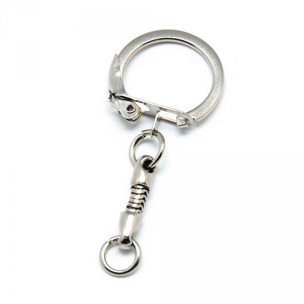 Silver metal key ring 5 cm