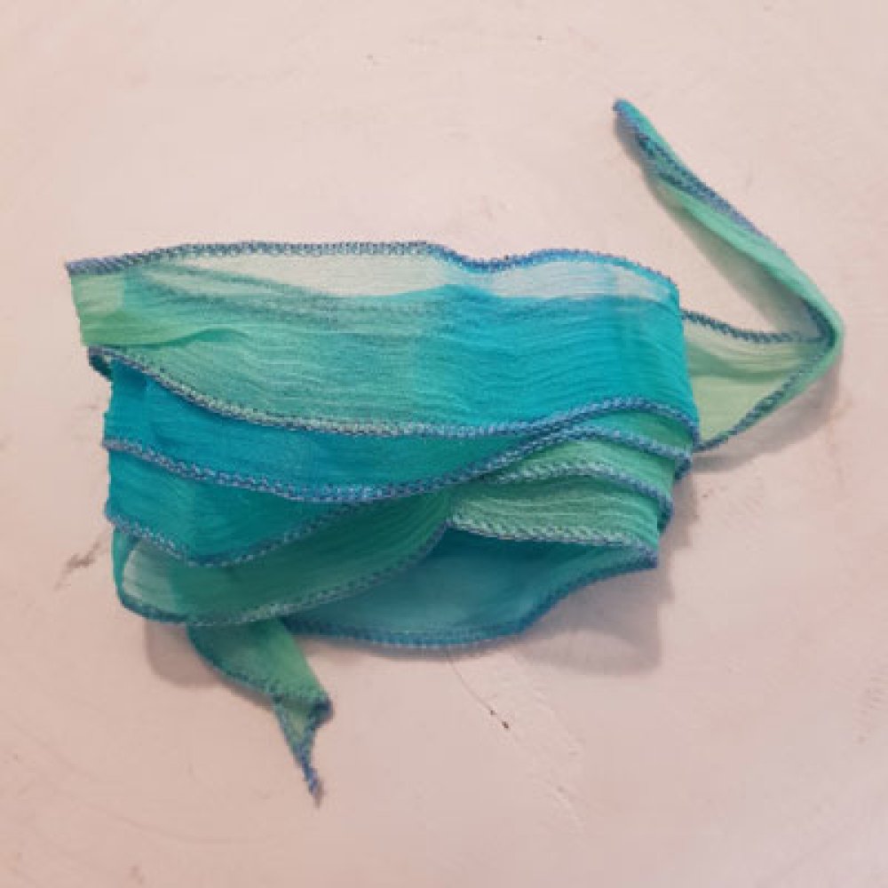 Hand-dyed Rayon Ribbon N°01